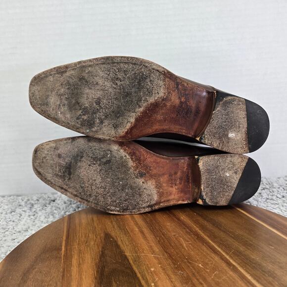 Jack Erwin Brown Leather Business Casual Cap Toe Oxford Dress Shoe Mens 11.5 - Picture 9 of 15